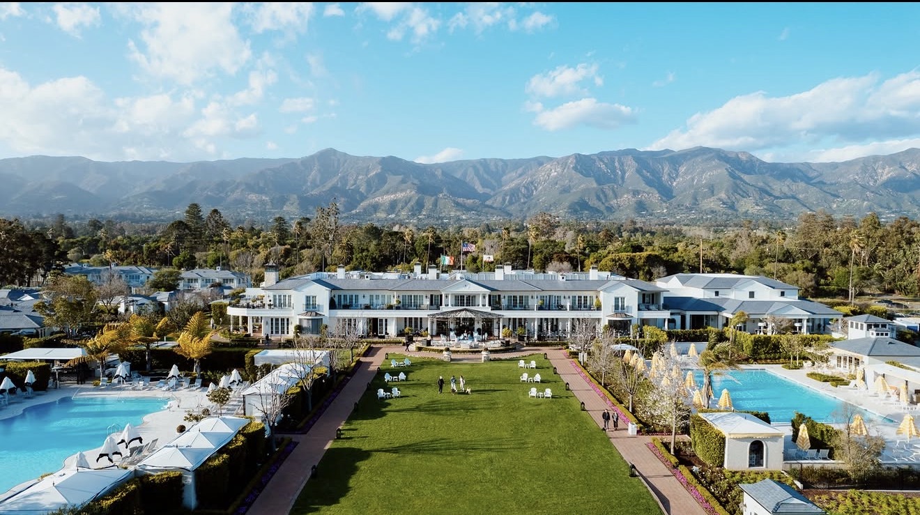 Grand coastal California estate beneath the mountains