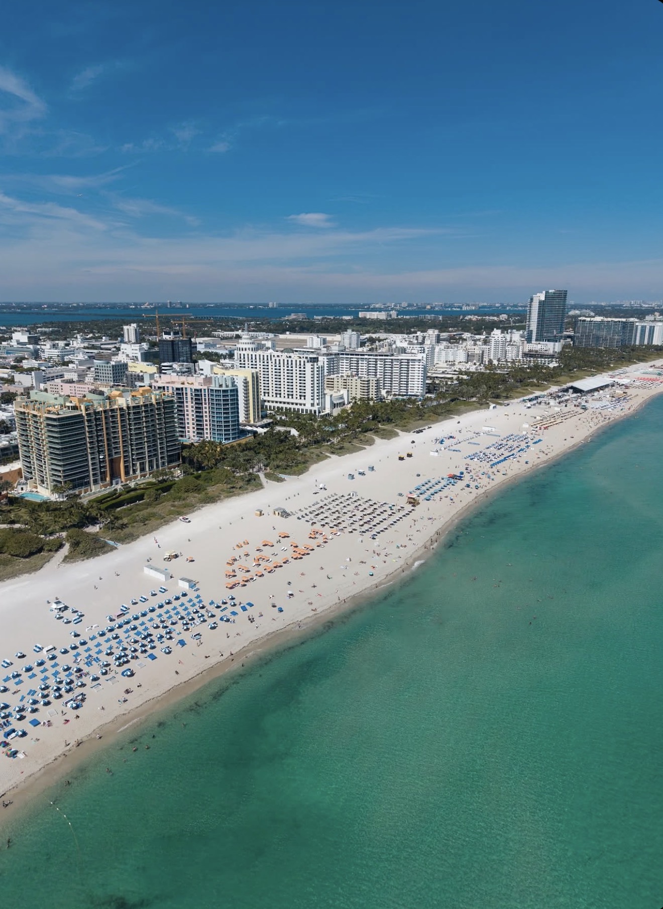 Turquoise Atlantic water along Miami Beach